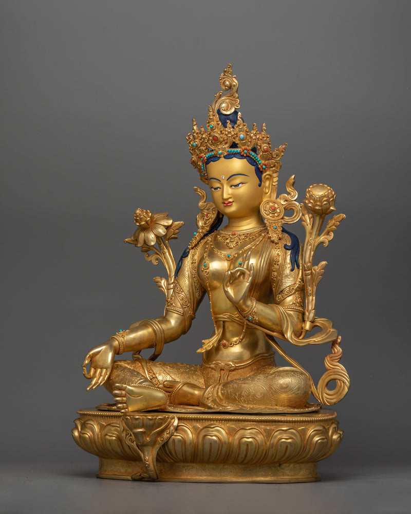 traditional-green-tara-statue