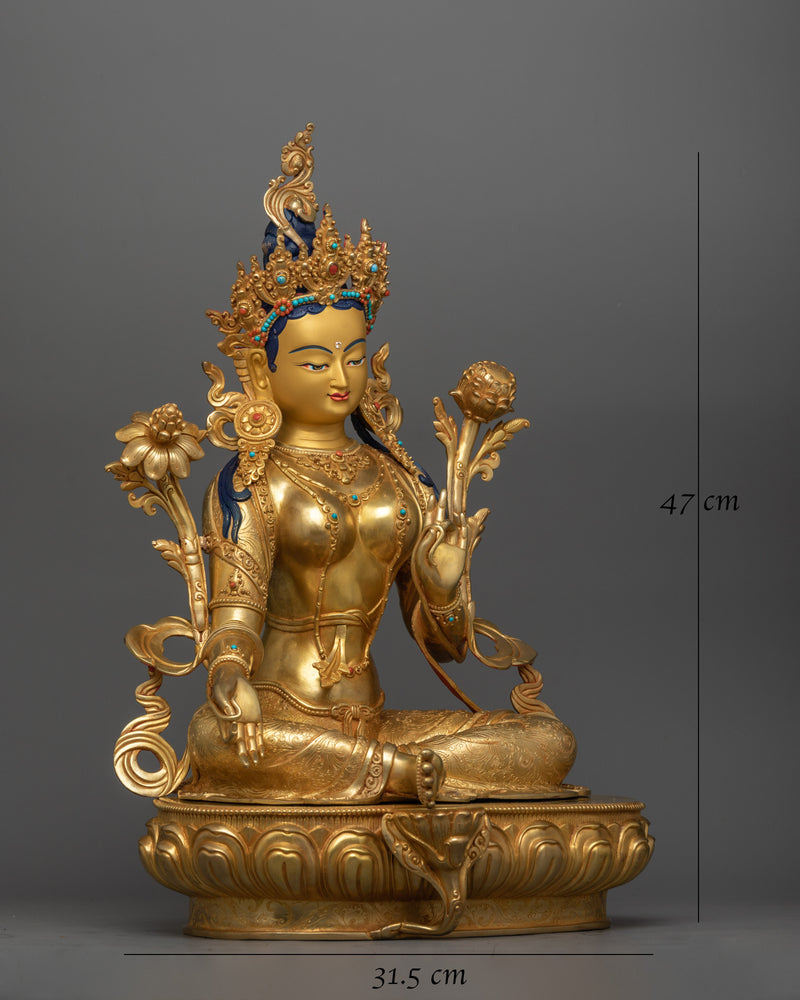 traditional-green-tara-statue