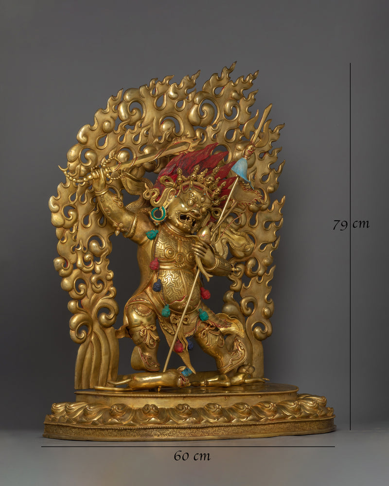 Large Begtse Chen Statue | An Exquisite representation of wrathful Buddhist Protector