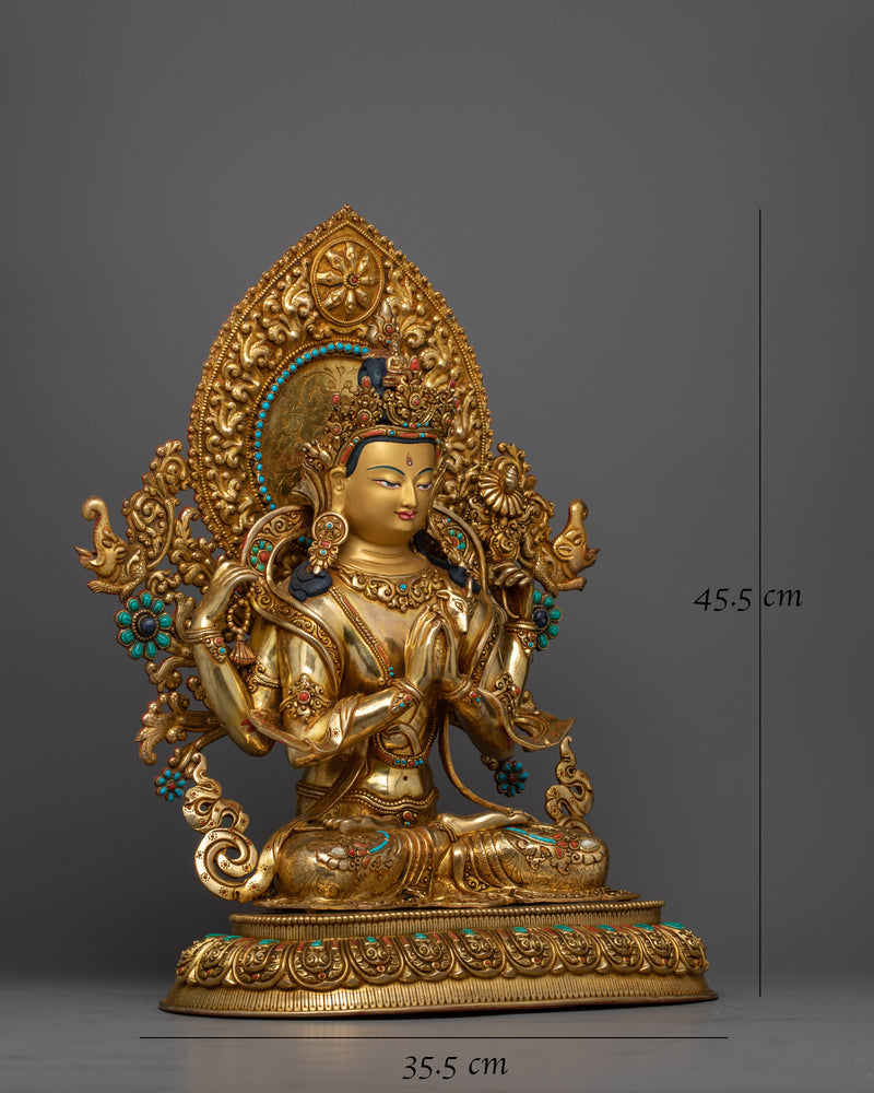 exquisite-chenrezig-gold-statue