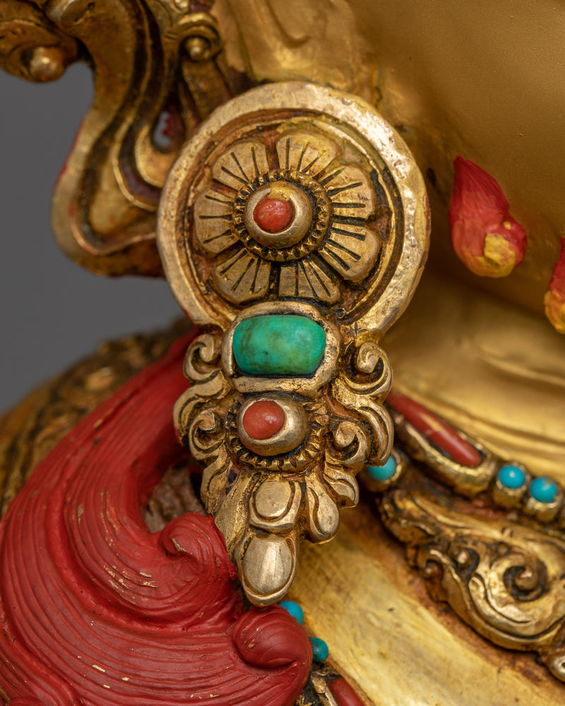 Semi-wrathful God of Wealth, Jambhala Statue | An Exquisite Handmade Sculpture