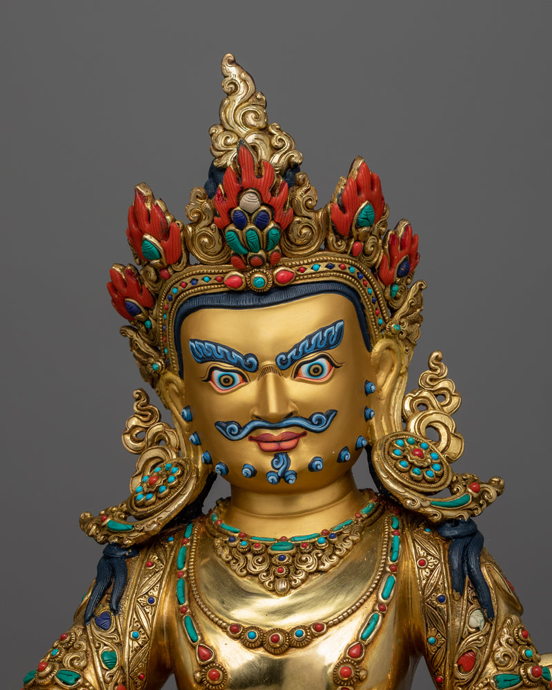 Wealth Deity Religious Dzambhala Sculpture | Icon for Material and Spiritual Abundance