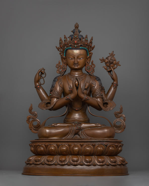 tibetan-four-armed-chenrezig-figurine