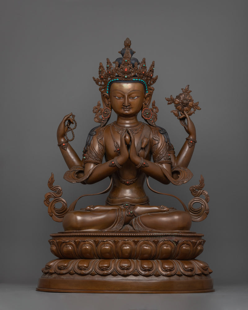 tibetan-four-armed-chenrezig-figurine