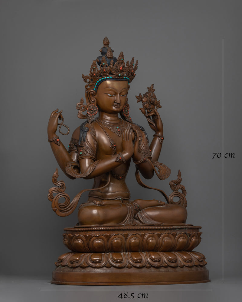 tibetan-four-armed-chenrezig-figurine