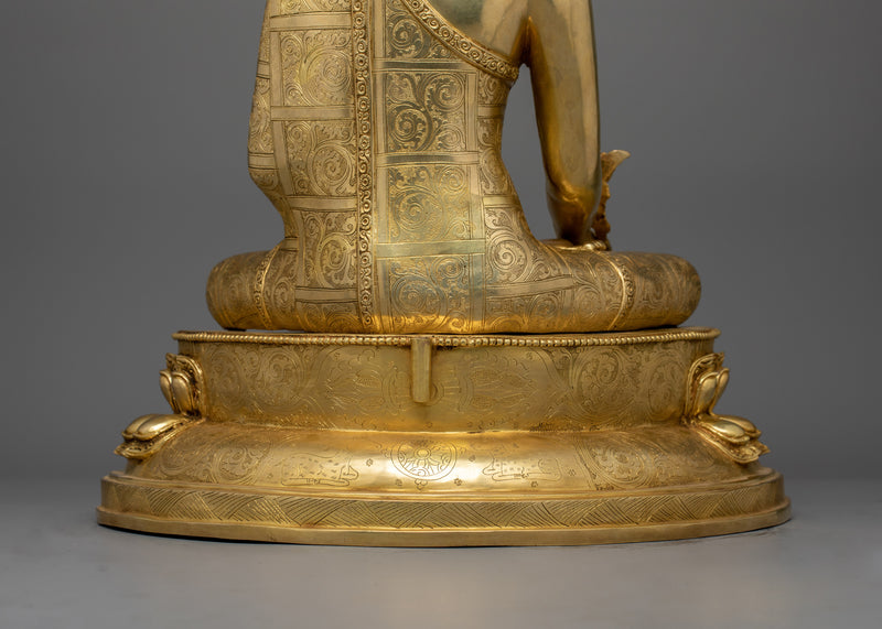 Bhaiṣajya-guru Spiritual Healing Buddha | Handcrafted 24K Gold Gilded Statue