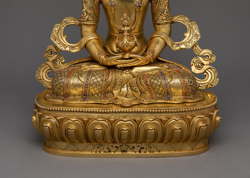 Amitayus Buddha of Longevity Sacred Himalayan Sculpture | Symbol of Infinite Life