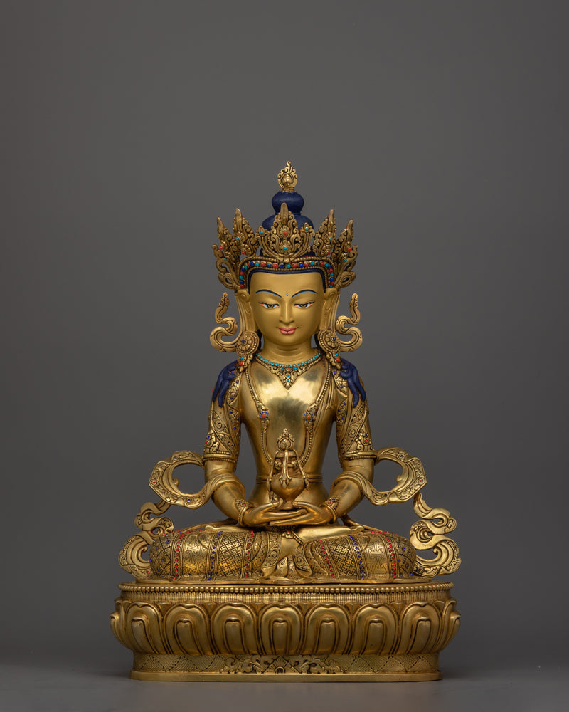 Amitayus Buddha of Longevity Sacred Himalayan Sculpture | Symbol of Infinite Life