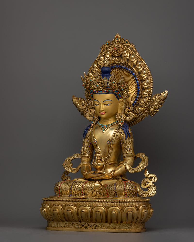 Amitayus Buddha of Longevity Sacred Himalayan Sculpture | Symbol of Infinite Life