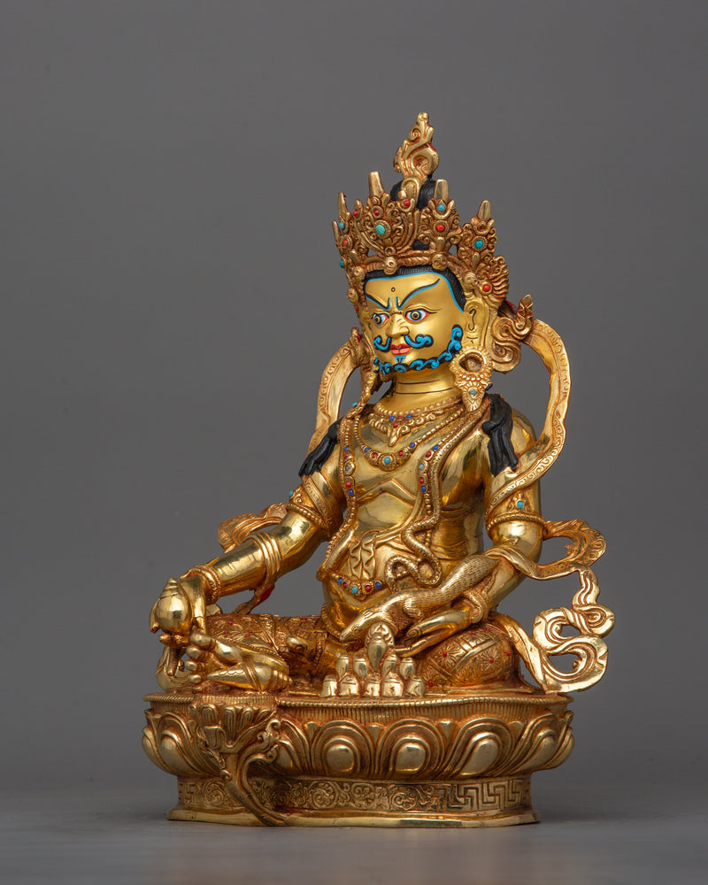 Meditation Wealth Deity Dzambhala Statue | Icon for Material and Spiritual Abundance