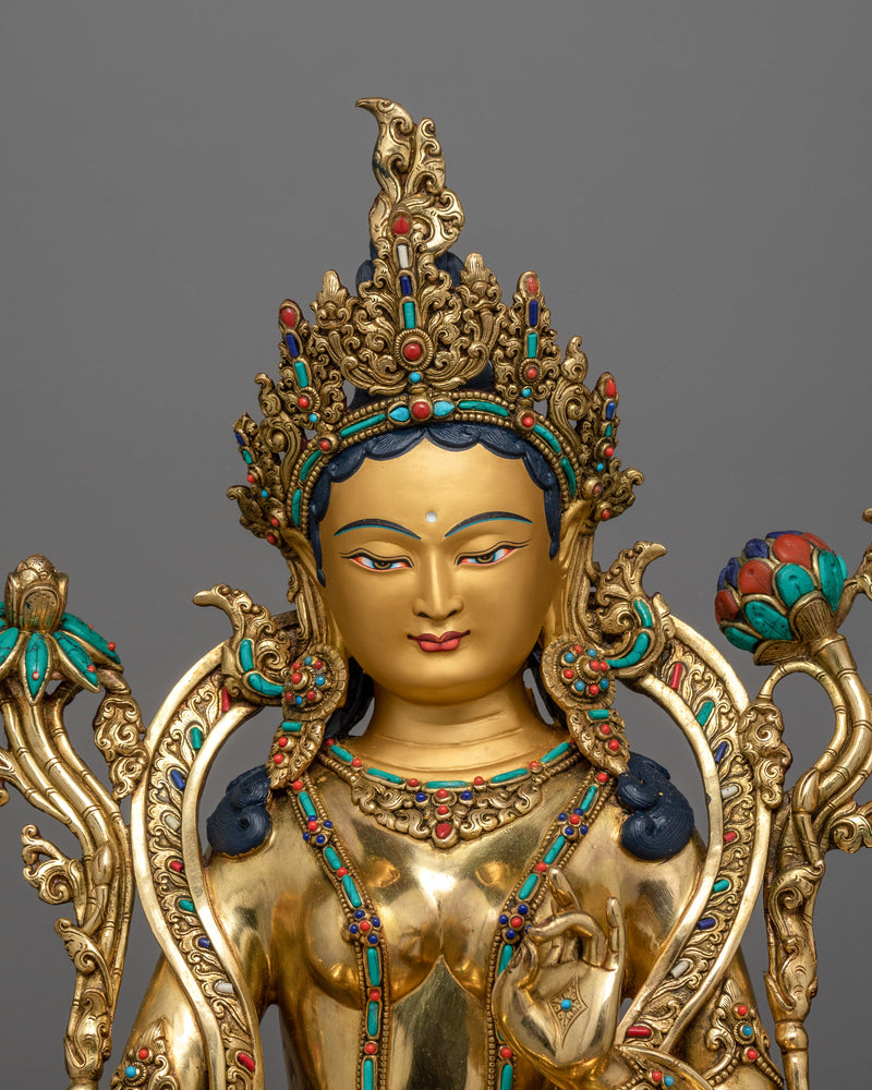 Compassionate Goddess Green Tara Figurine | Divine Feminine Art