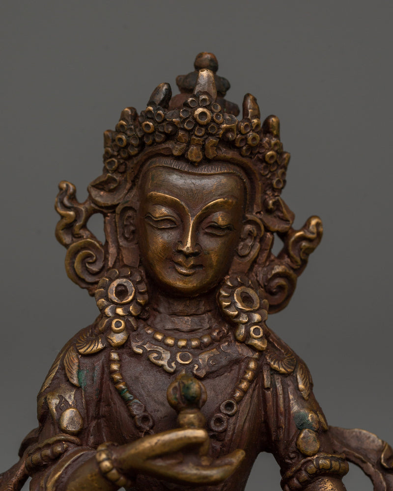 Antique-Finished Vajrasattva Spiritual Statue | Handcrafted Buddhist Art