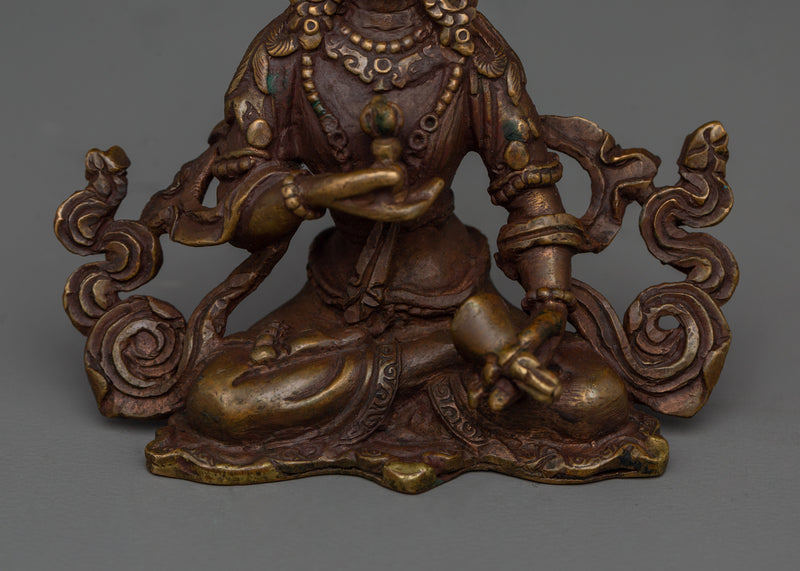 Antique-Finished Vajrasattva Spiritual Statue | Handcrafted Buddhist Art