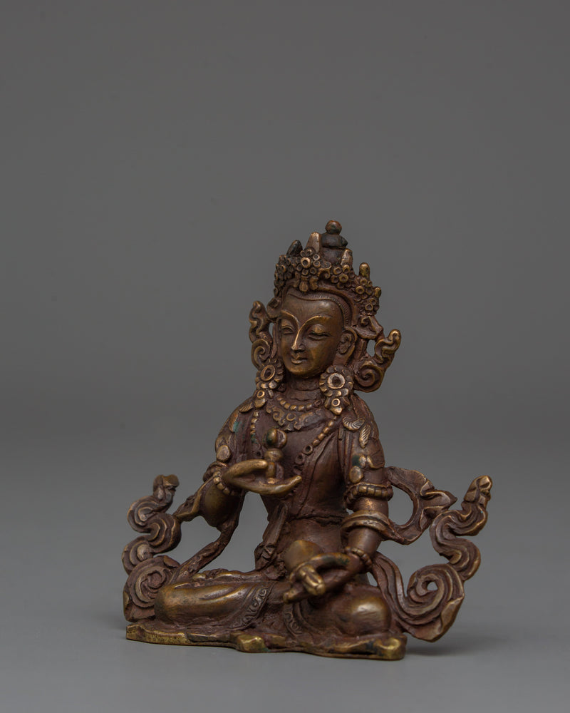 Antique-Finished Vajrasattva Spiritual Statue | Handcrafted Buddhist Art