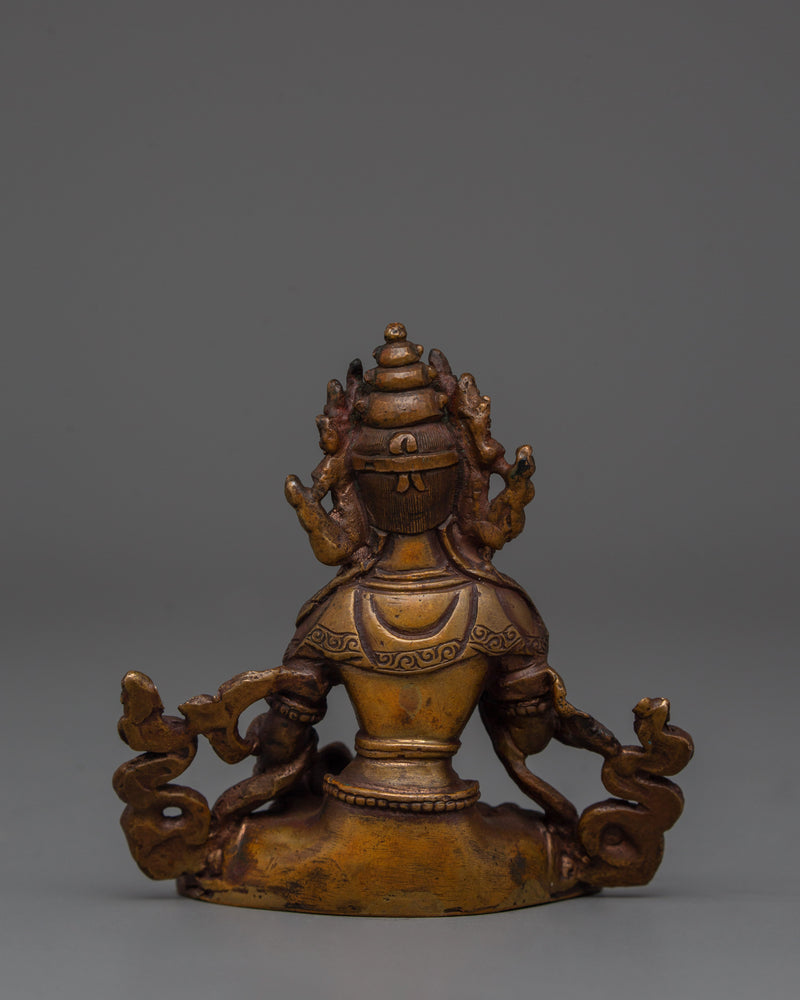 Antique-Finished Vajrasattva Spiritual Statue | Handcrafted Buddhist Art