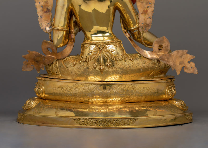 Green Tara Statue in Compassionate Posture for Spiritual Guidance | Syamatara Art