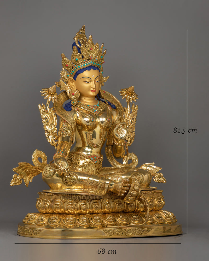 green-tara-statue-in-compassionate-posture