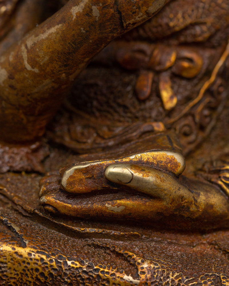 Tibetan Leader of The Kagyu Lineage Karmapa Statue | Guardian of the Dharma Teachings