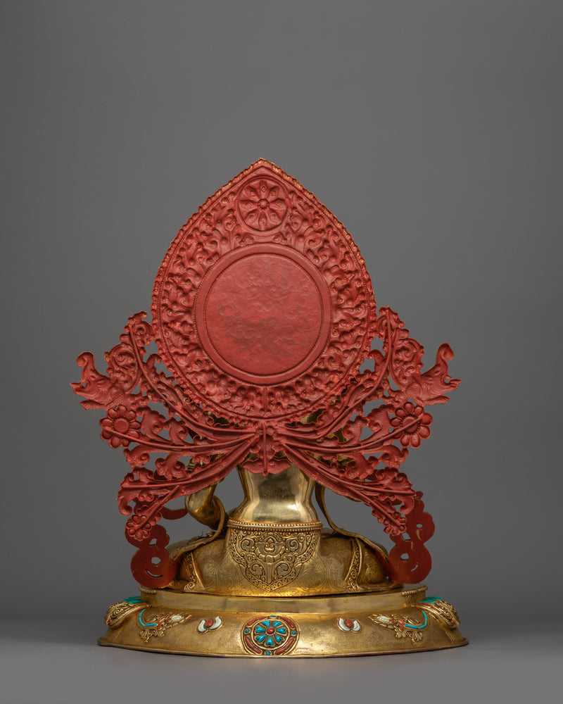 Golden Vajrasattva Statue for Altar | An Exquisite Piece, Handmade in Nepal