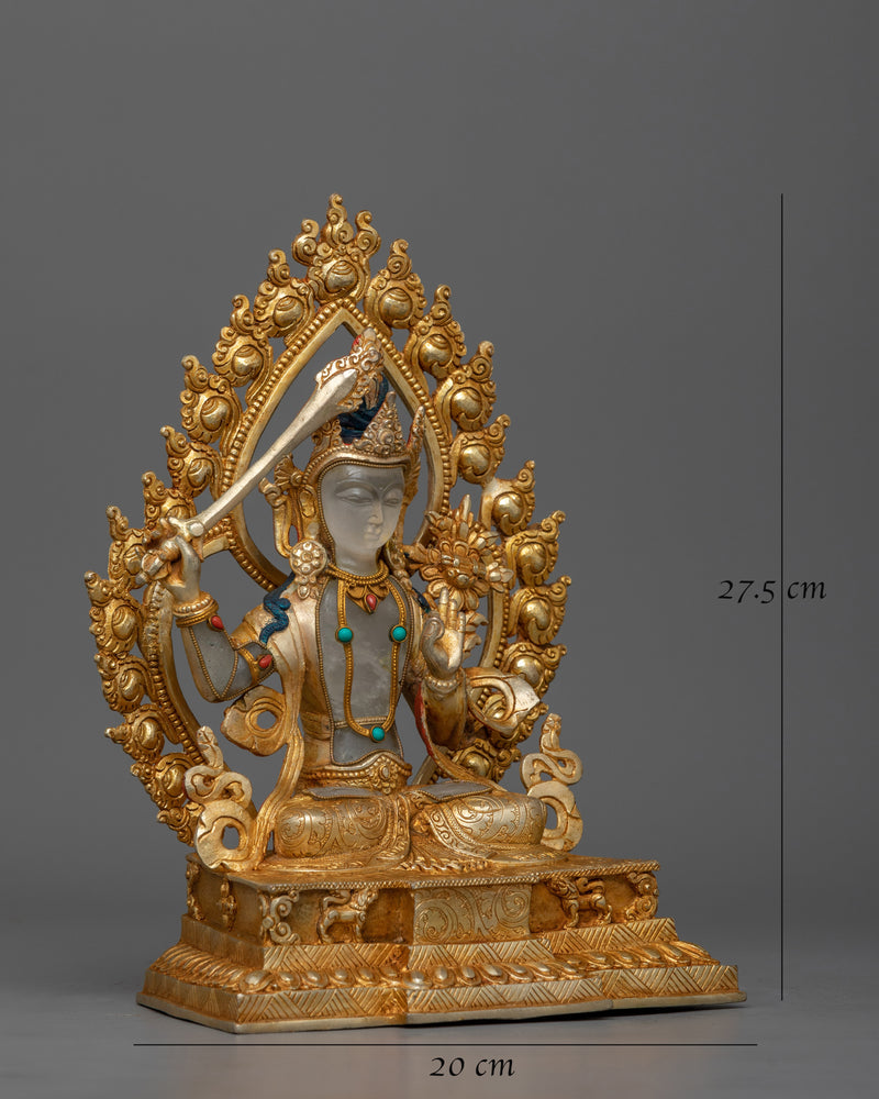 Crystal Manjushri Statue