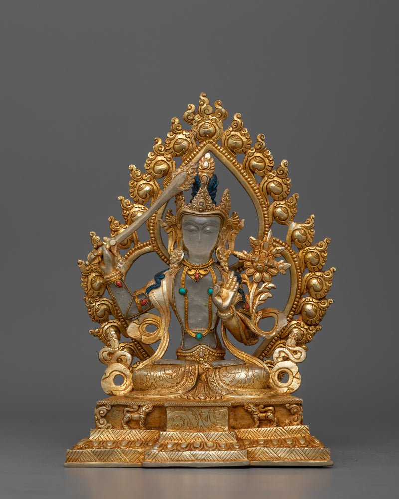 Crystal Manjushri Statue