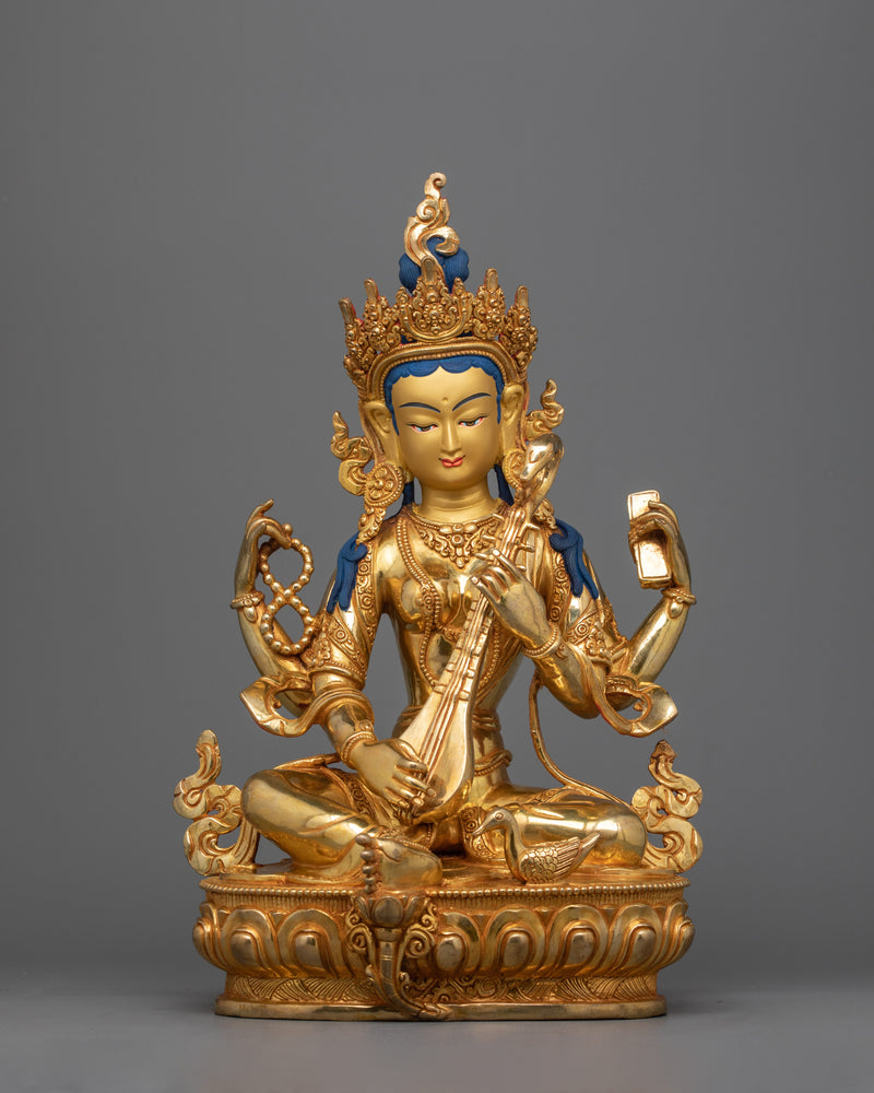 hindu-goddess-of-knowledge-sculpture