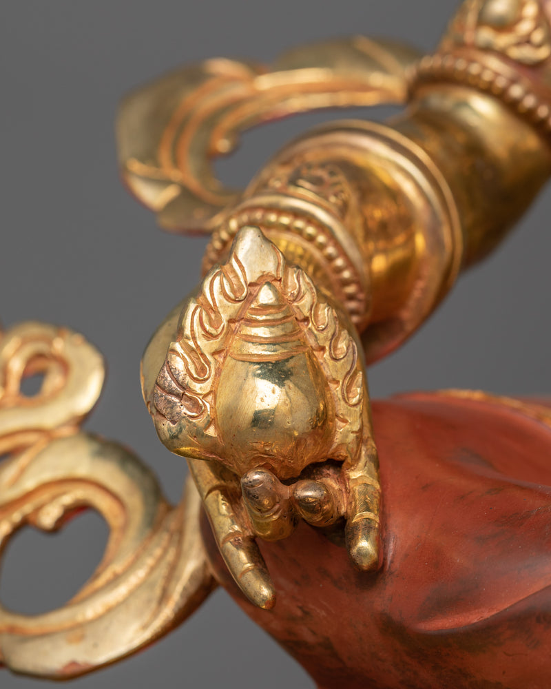 Dzambhala Spiritual Himalayan Hand Carved Statue | Tibetan Buddhist Wealth Deity