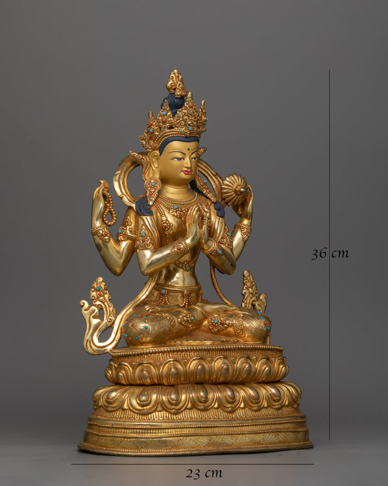 24k-gold-gilded-chenrezig-statue