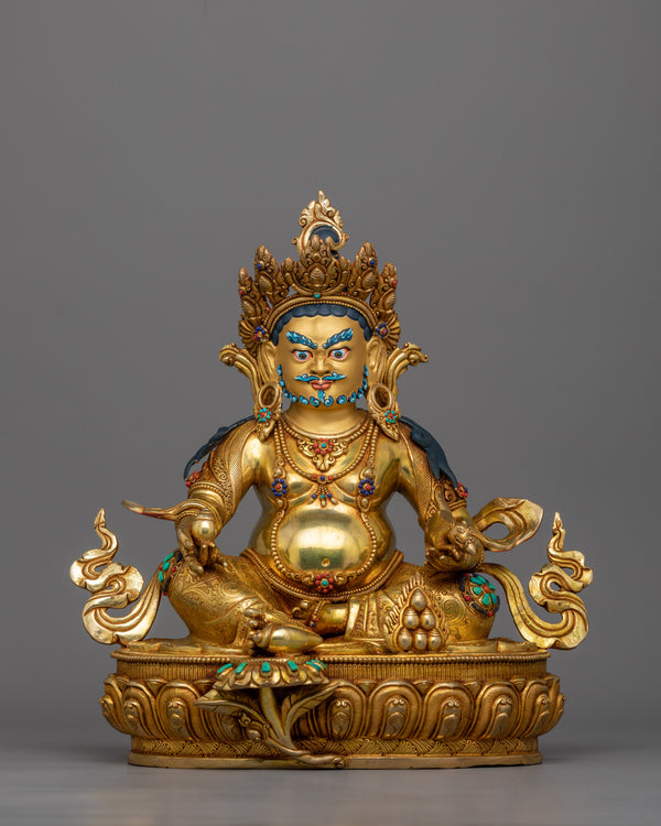 24K Gold-Gilded Dzambhala Statue