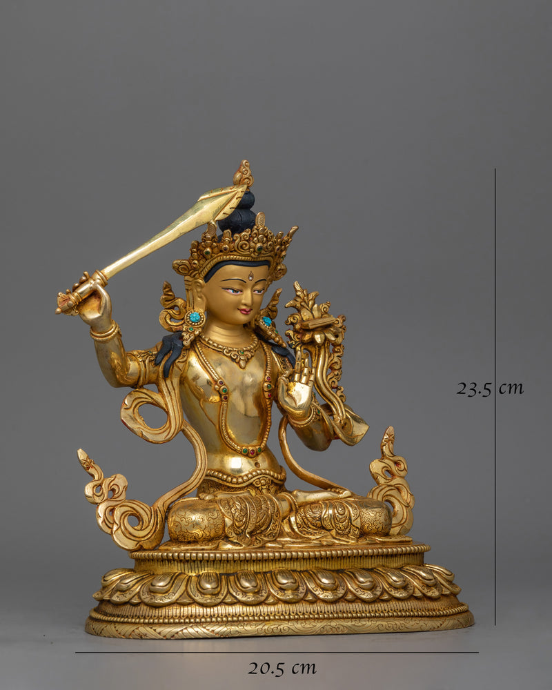 manjushri-buddhist-deity-of-wisdom-sculpture