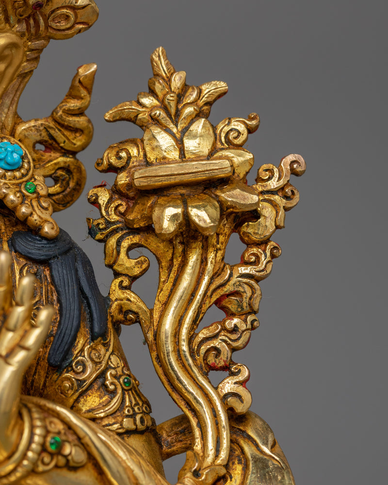 Manjushri Buddhist Deity of Wisdom Sculpture | Symbol of Wisdom and Enlightenment