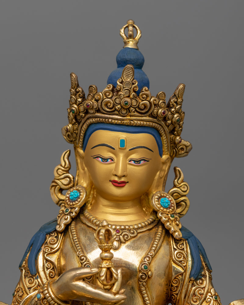 Handmade Vajrasattva Buddhist Deity Figurine | The Tibetan Deity of Purification