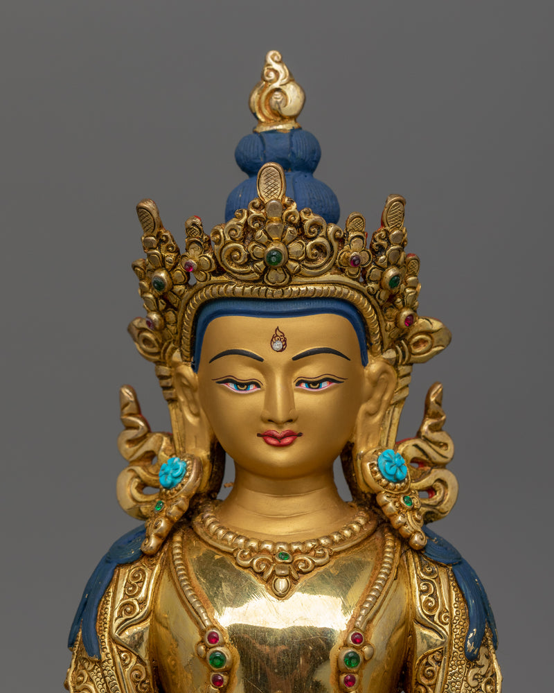 Long-Life Sculpture of Buddha Amitayus | Immortality and Spiritual Vitality Deity