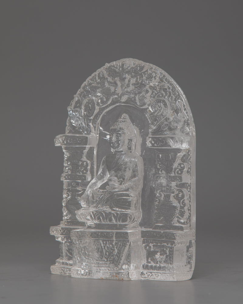 Shakyamuni Buddha Crystal Sculpture | Handcrafted Spiritual Art