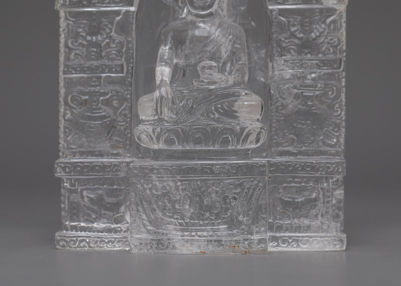 Shakyamuni Buddha Crystal Sculpture | Handcrafted Spiritual Art