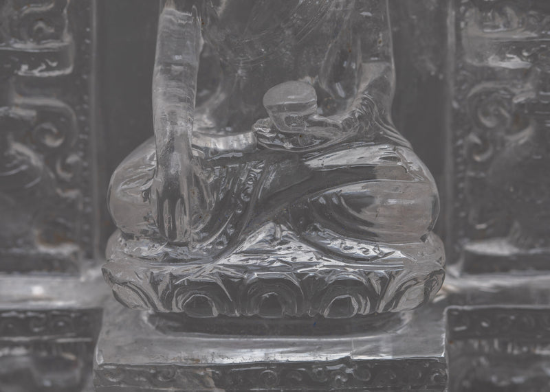 Shakyamuni Buddha Crystal Sculpture | Handcrafted Spiritual Art