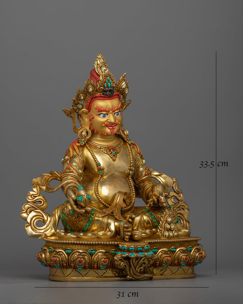 Gold-Gilded Jambhala Statue