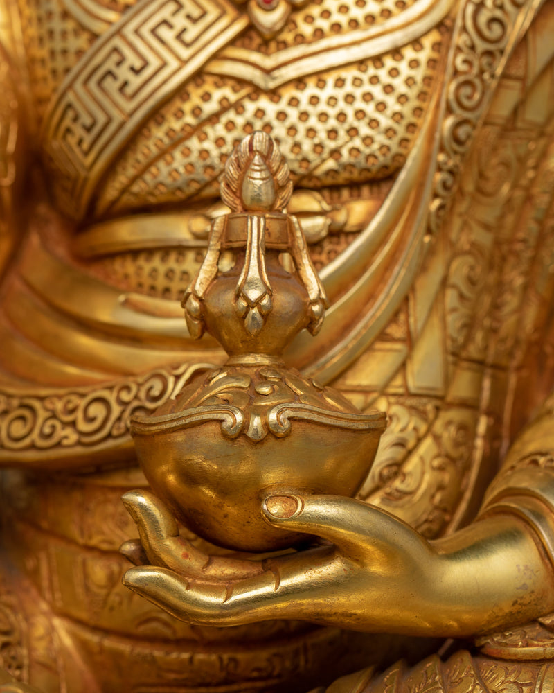 Guru Rinpoche Founder Of Tibetan Buddhism Statue | Tibetan Lotus Born Master Sculpture