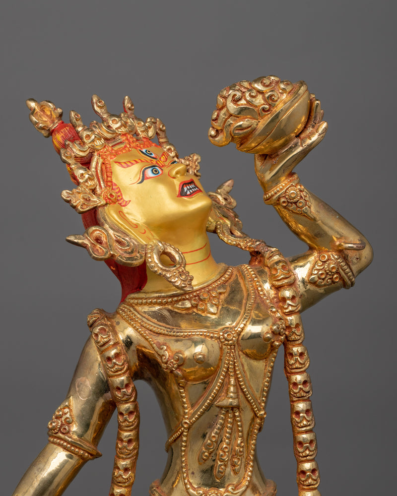 Female Buddha Tantric  Deity Vajrayogini Sculpture | The Powerful Divine Red Dakini