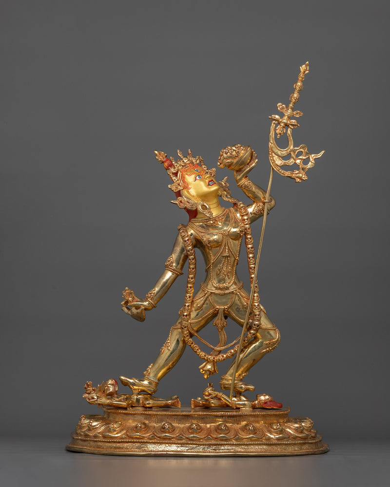 Female Buddha Tantric  Deity Vajrayogini Sculpture | The Powerful Divine Red Dakini