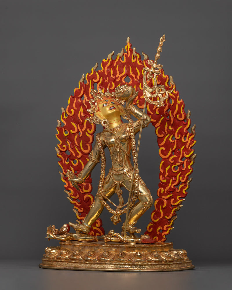 Female Buddha Tantric  Deity Vajrayogini Sculpture | The Powerful Divine Red Dakini