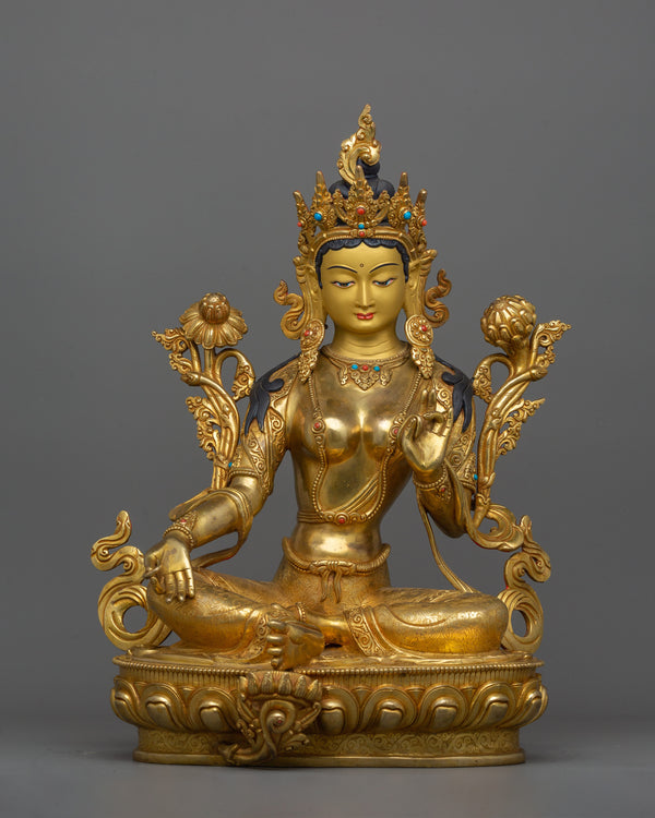 16.5-Inch Green Tara Statue