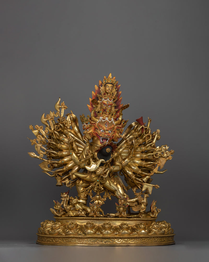 Yidam Deity Yamantaka Statue | Majestic Buddhist Protector Statue