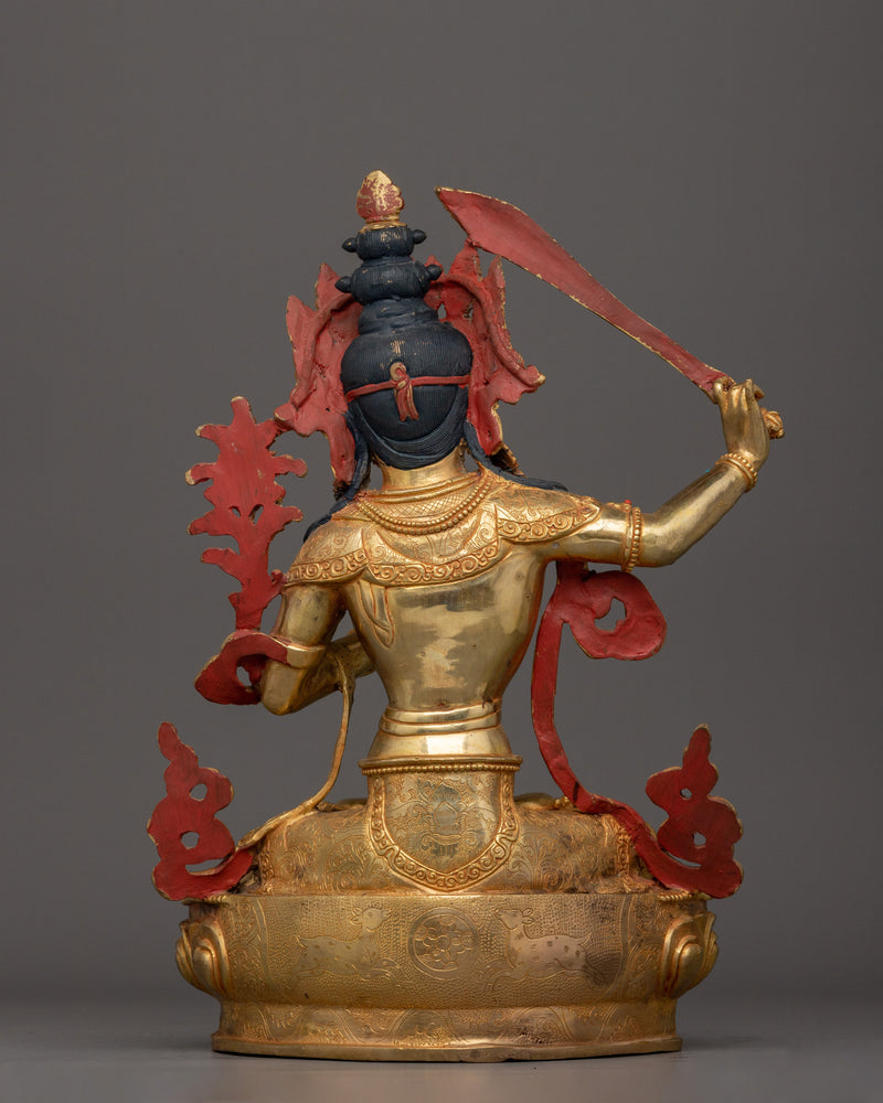 Manjushri A Symbol of Enlightenment | Sculpture of Bodhisattva Wisdom Deity