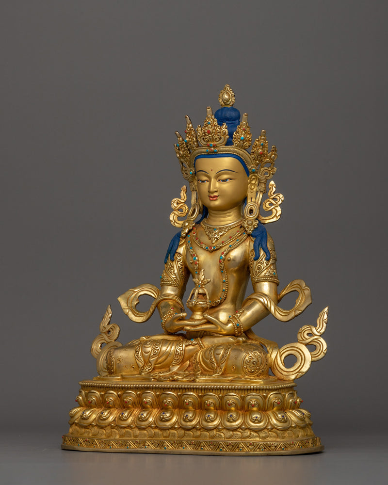 Buddhist Amitayus Deity of Longevity Figurine | Tibetan Symbol of Eternal Life and Prosperity