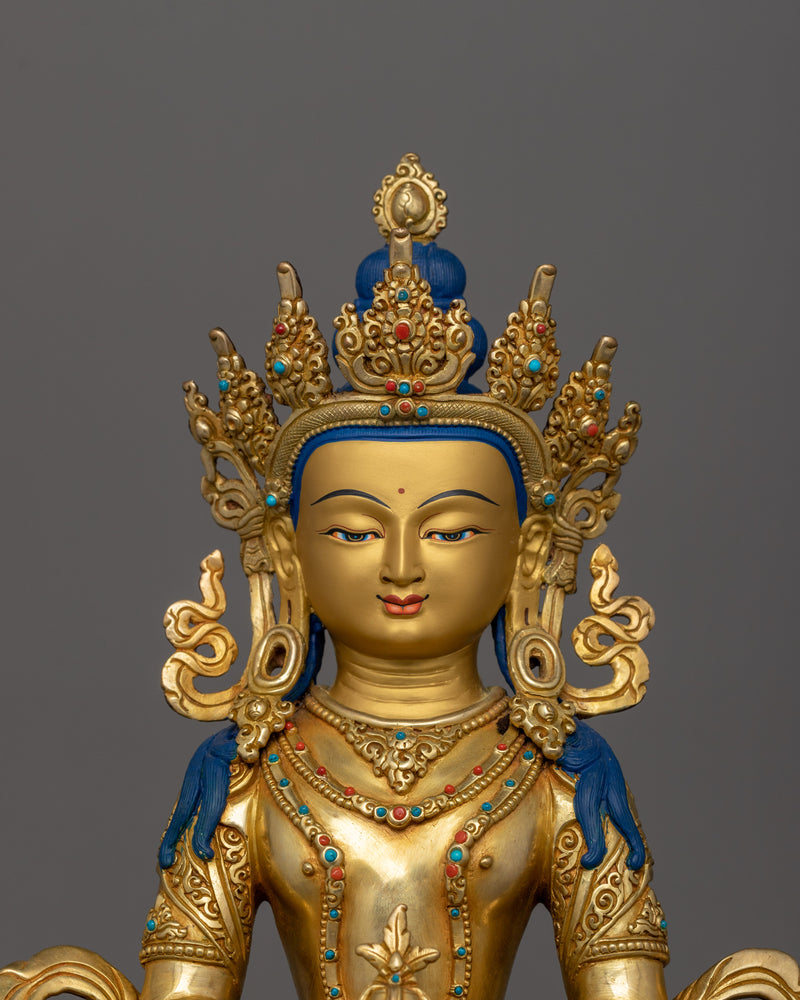 Buddhist Amitayus Deity of Longevity Figurine | Tibetan Symbol of Eternal Life and Prosperity