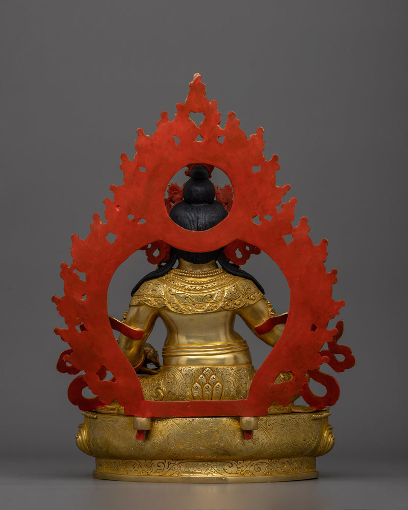 Tibetan Dzambhala Wealth Deity Sculpture | Buddhist Protector of Wealth and Harmony