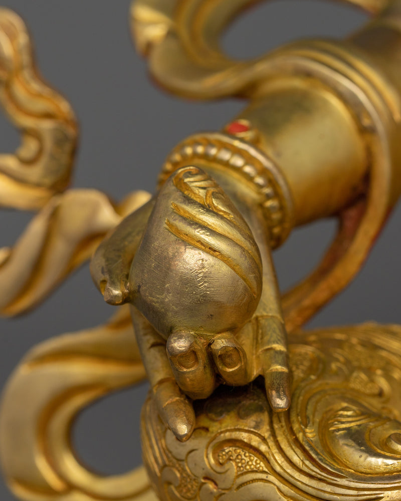 Tibetan Dzambhala Wealth Deity Sculpture | Buddhist Protector of Wealth and Harmony