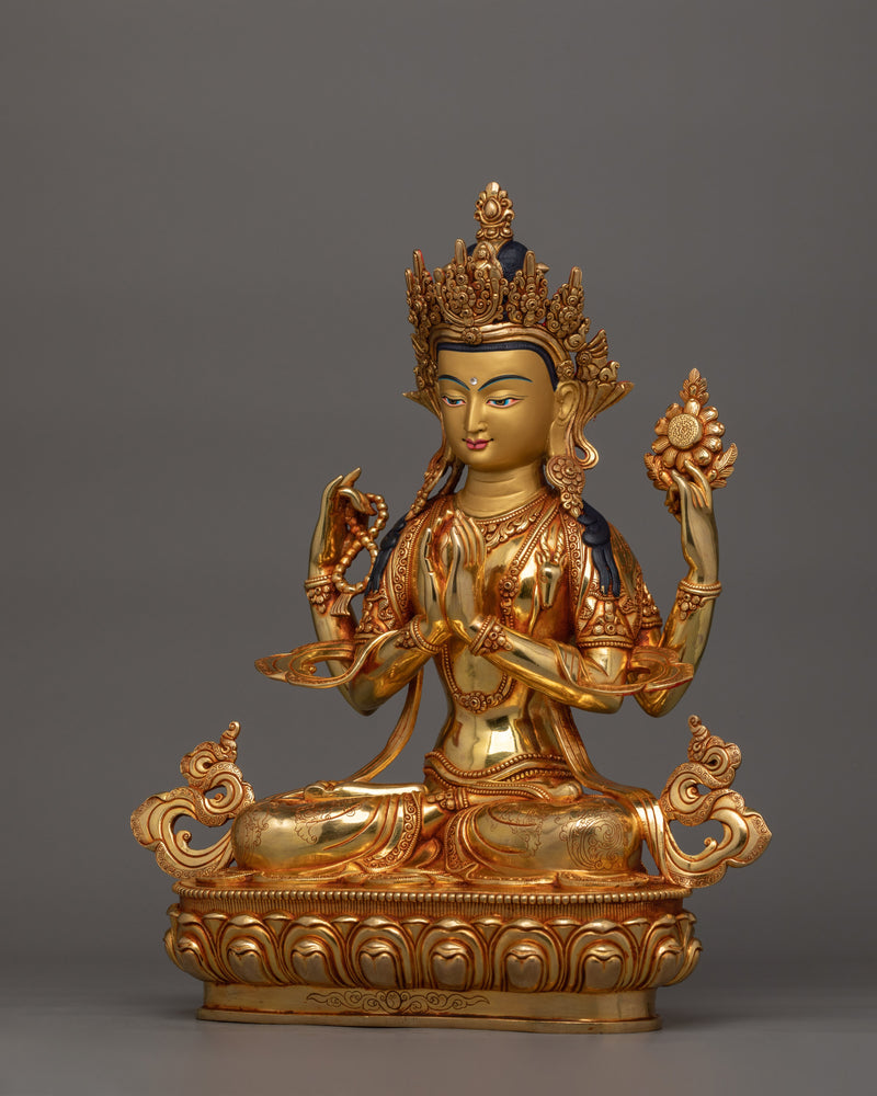 Chenrezig Bodhisattva of Boundless Compassion Statue | Symbol of Universal Love