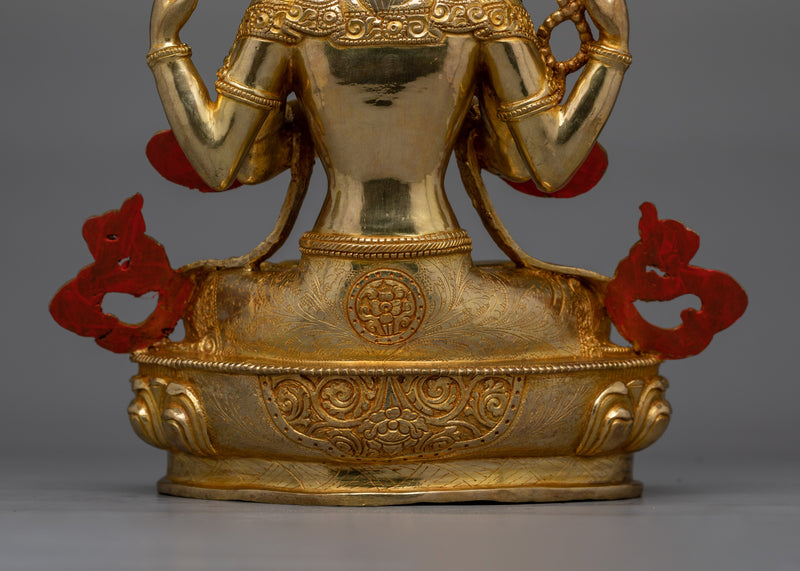 Buddhist Bodhisattva Chenrezig Compassion Deity Statue | Buddhism Dharma Artwork